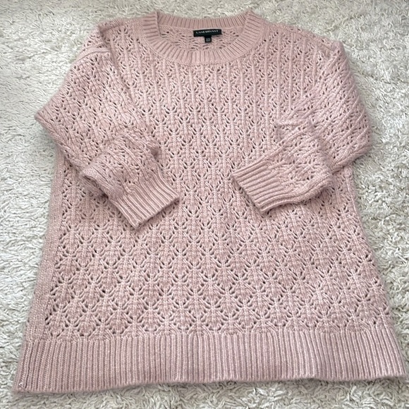 Lane Bryant mauve tunic crochet sweater, size 14/16 - Picture 1 of 4